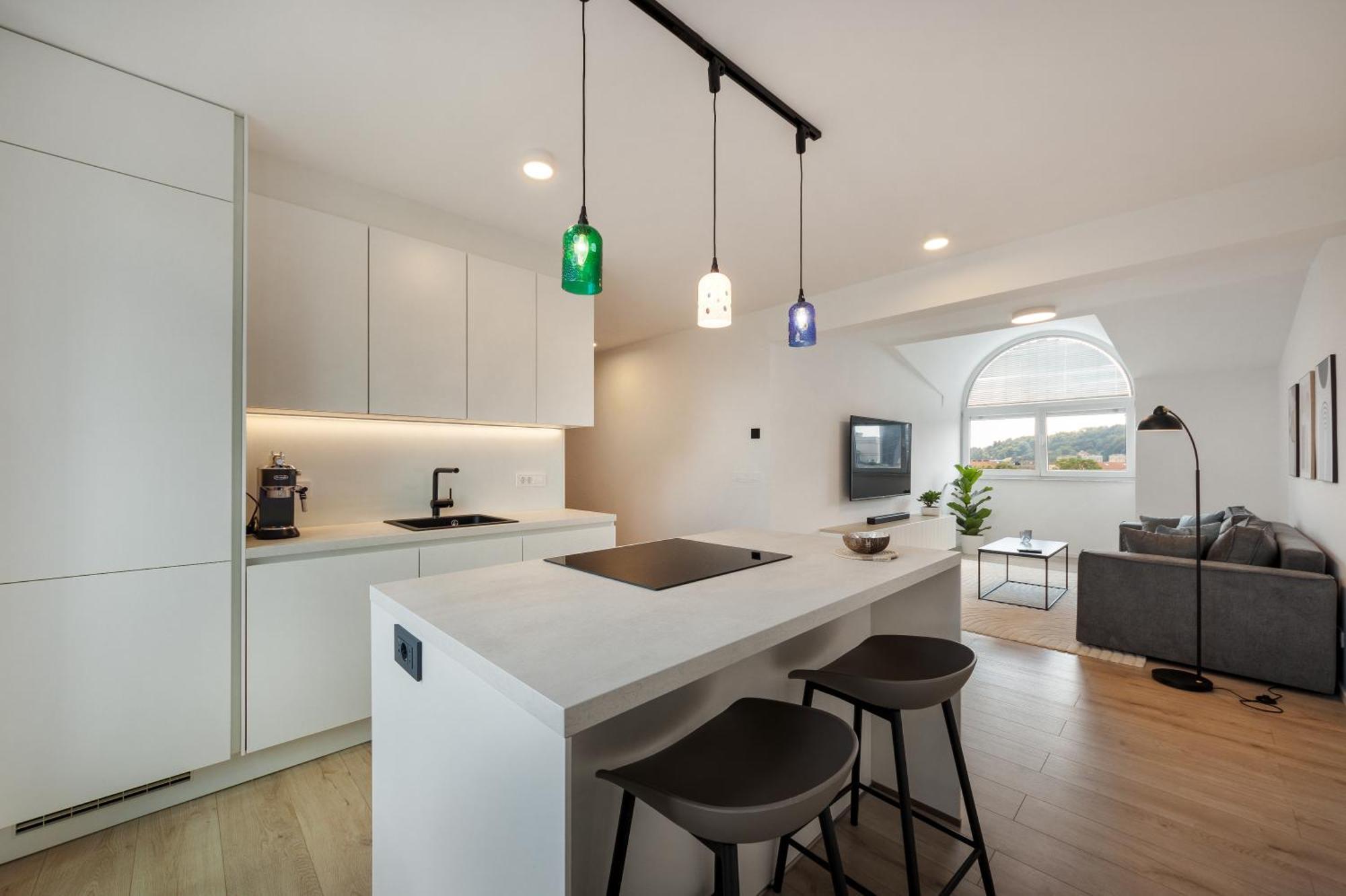 Luxe Penthouse With A Castle View Любляна Екстериор снимка